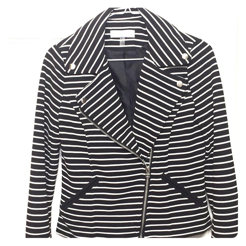 Bagatelle Black and White striped Jacket.